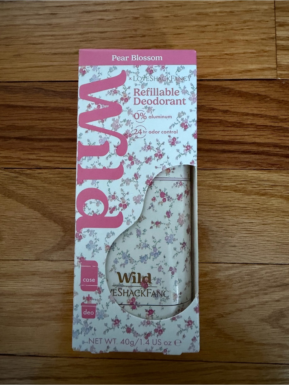 LoveShackFancy Pear Blossom Refillable Deodorant - Pink, White, Cream